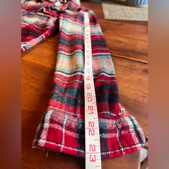American Eagle, AE: Vintage Red Gold Plaid Flannel Button Shirt, Soft—Size M - Picture 6 of 8